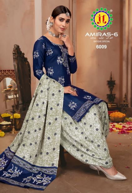 JT Amiras Vol-6 Cotton Designer Patiyala Dress Material